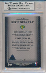 Topps  2007-2008 Letterman Letterman Patches #LP-KD Kevin Durant 1/1 / BGS Grade 8.5