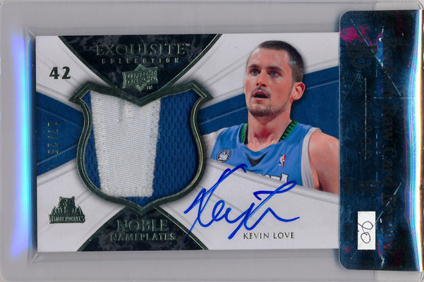 Upper Deck 2008-2009 Exquisite Collection Noble Nameplates #NA-KL Kevin Love 17/25 / Auto Grade 9