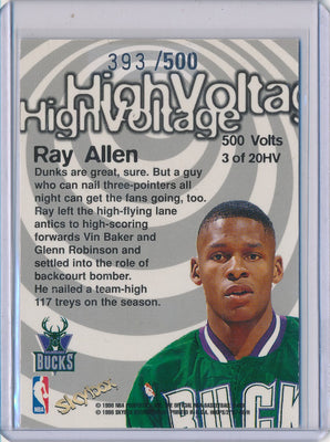 SkyBox 1997-1998 Hoops High Voltage #3/20HV Ray Allen 393/500