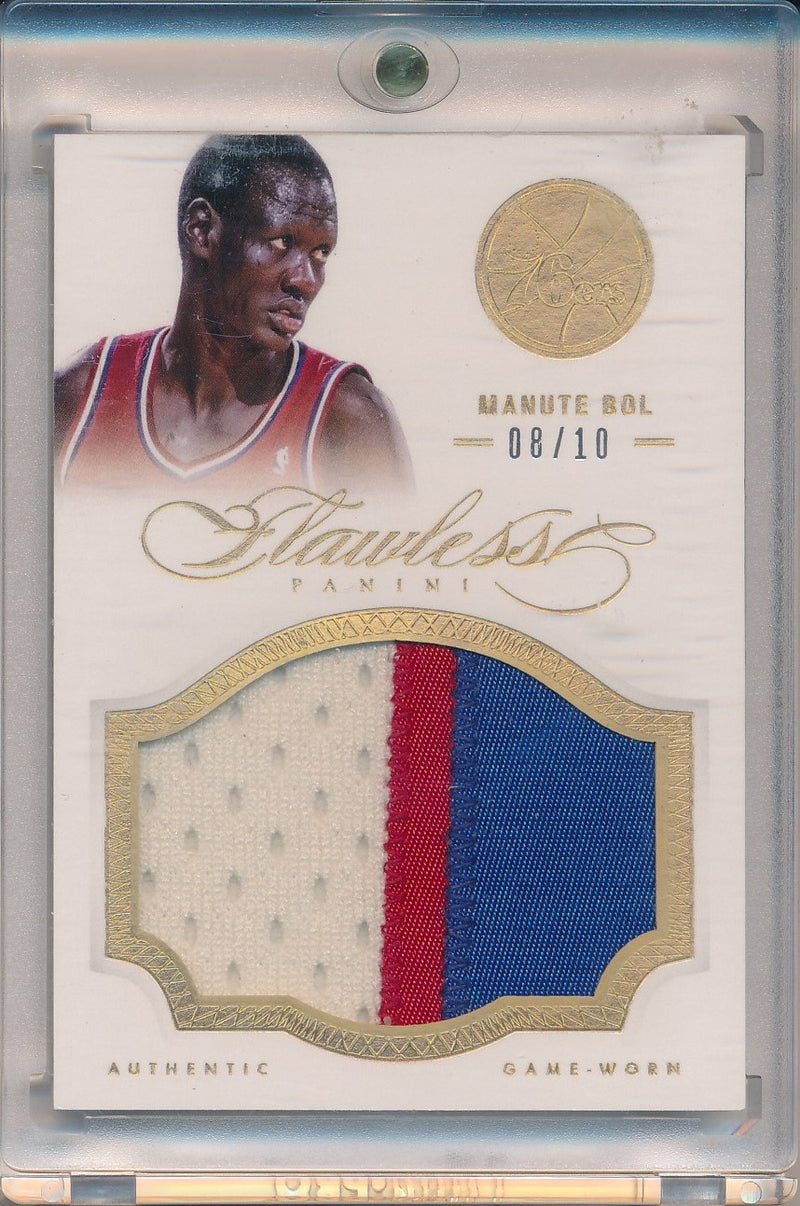 Panini 2012-2013 Flawless Gold Jumbo Patches #58 Manute Bol 08/10