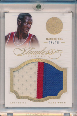 Panini 2012-2013 Flawless Gold Jumbo Patches #58 Manute Bol 08/10