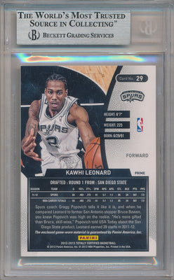 Panini 2012-2013 Totally Certified Green Materials Prime #29 Kawhi Leonard 3/5 / BGS Grade 9