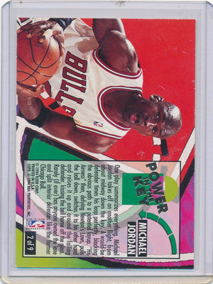 Fleer 1993-1994 Ultra Power In The Key # Michael Jordan 2/9