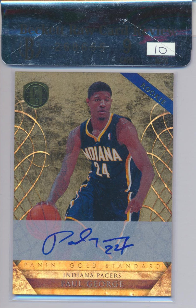 Panini 2010-2011 Gold Standard RC Auto #222 Paul George 159/299 / BGS Grade 9 / Auto Grade 10