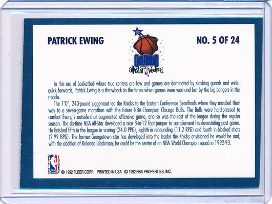 Fleer 1992-1993 Basketball All Star Weekend #5/24 Patrick Ewing