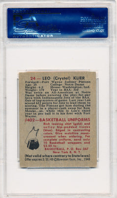 Topps Bowman 1948   #24 Leo Klier  / PSA Grade 6 / Auto Grade None