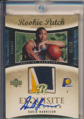 Upper Deck 2004-2005 Exquisite Collection Gold RPA #60 David Harrison 10/13