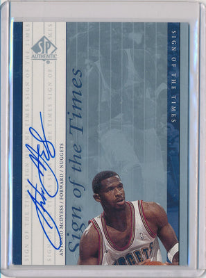 Upper Deck 1999-2000 SP Authentic Sign Of The Times #MD Antonio McDyess