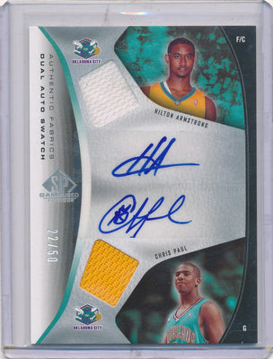 Upper Deck 2006-2007 Sp Game Used Edition Dual Auto Swatch #F/C Hilton Armstrong / Chris Paul 22/50