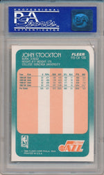 Fleer 1988-1989 Basketball RC #115 John Stockton  / PSA Grade 9