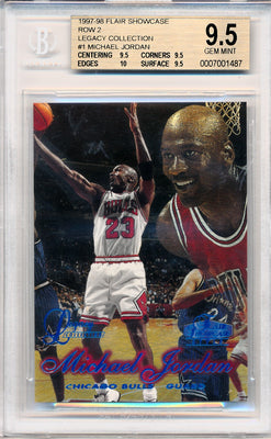 Fleer 1997-1998 Flair Showcase Legacy Collection Row 2 #1 Michael Jordan 6/100 / BGS Grade 9.5